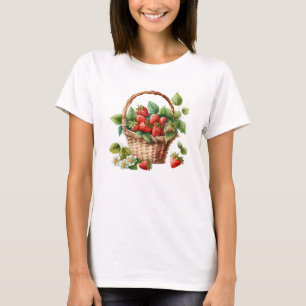 Frische Erdbeeren in einem Korb T-Shirt