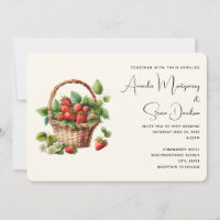Frische Erdbeeren in einem Weidenkorb Hochzeit