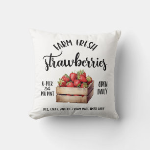 Frische Erdbeeren Kissen