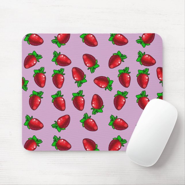 Frische Erdbeeren Mousepad (Mit Mouse)