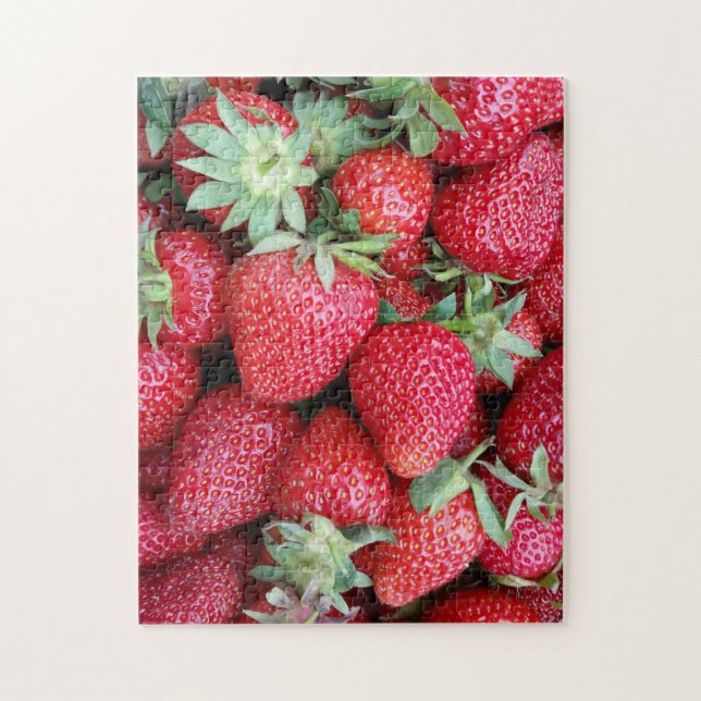 frische Erdbeeren Puzzle (Vertikal)