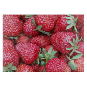 frische Erdbeeren Schneidebrett