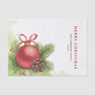 Frische Farben Roter Ball Weihnachten Seidenpapier