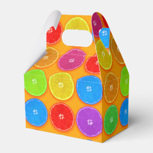 Frische Farbige Orangenscheiben Geschenkschachtel