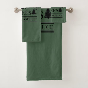 Frische, frohe Weihnachtsbäume Badhandtuch Set