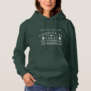 Frische, frohe Weihnachtsbäume Hoodie