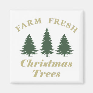 Frische, fröhliche Weihnachtsbäume Magnet