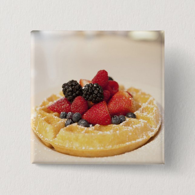 Frische Fruchtwaffel Button (Vorderseite)