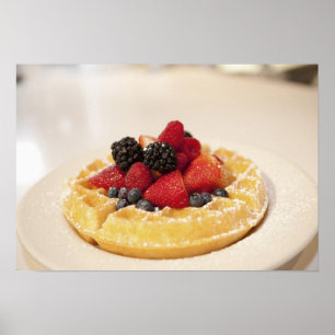 Frische Fruchtwaffel Poster