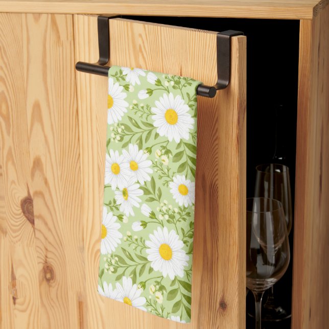 Frische Frühlingsgänseblümchen-Vektor-Kunst Geschirrtuch (Drittel gefaltet)