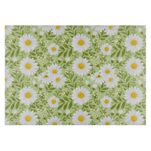 Frische Frühlingsgänseblümchen-Vektor-Kunst Schneidebrett (Vorderseite)