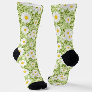 Frische Frühlingsgänseblümchen-Vektor-Kunst Socken