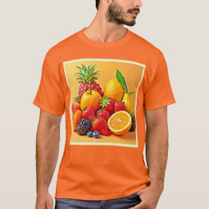 Frische Fülle: Lebendiges Frucht Erntes Design  T-Shirt