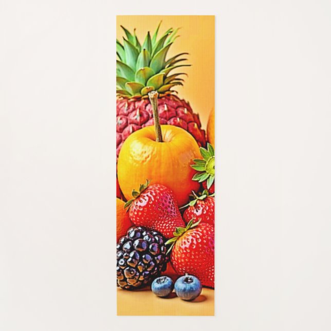 Frische Fülle: Lebendiges Frucht Erntes Design  Yogamatte (Vorderseite)
