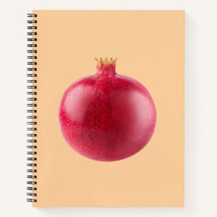 Frische ganze rote Granatapfelfrucht Gesundes Lebe Notizbuch