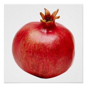 Frische ganze rote Granatapfelfrucht Gesundes Lebe Poster