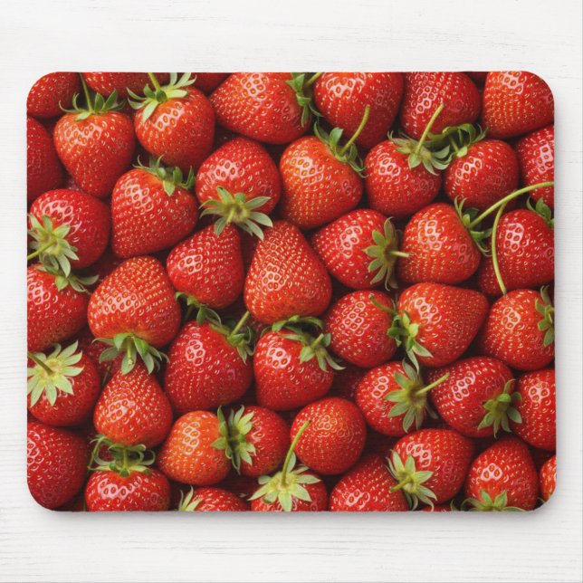 Frische Garten-Erdbeere Mousepad (Vorne)