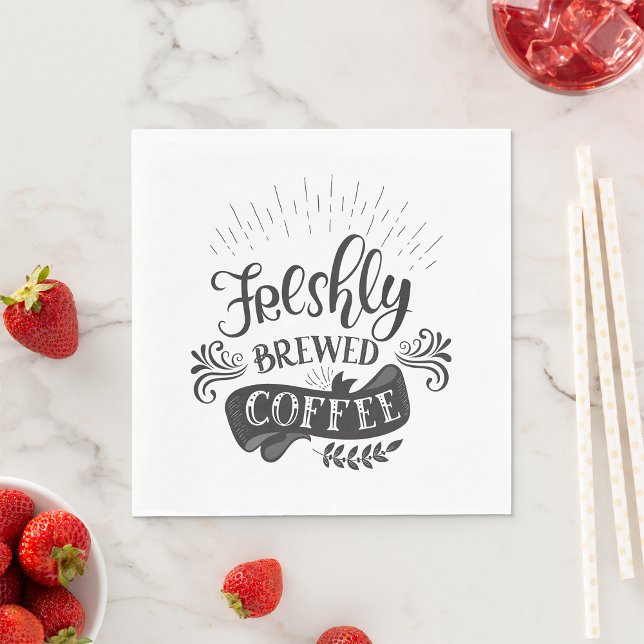 Frische gebrühte Kaffee Serviette (Von Creator hochgeladen)