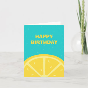 Frische gelbe Zitrone Happy Birthday Karte