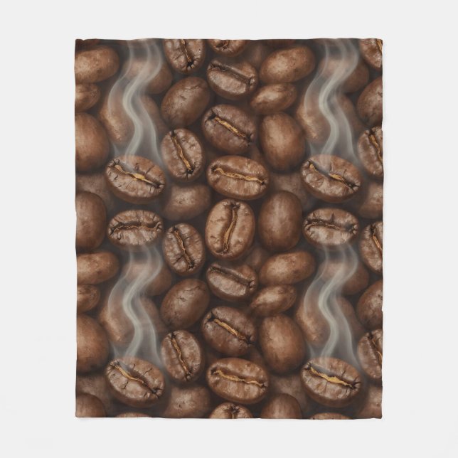 Frische geröstete Kaffeebohnen-Dampf-Aroma Fleecedecke (Vorderseite)