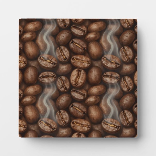 Frische geröstete Kaffeebohnen-Dampf-Aroma Fotoplatte (Vorderseite)