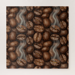 Frische geröstete Kaffeebohnen-Dampf-Aroma Puzzle