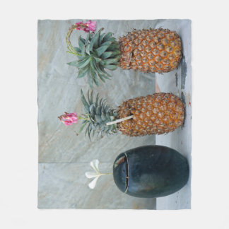 frische gesunde Ananas Fleecedecke