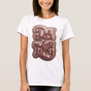 Frische Gold-AUGENFÄLLIGE Slogan-Design T-Shirt