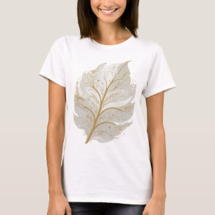 Frische Gold GLOWING LEAF Textil Design T-Shirt