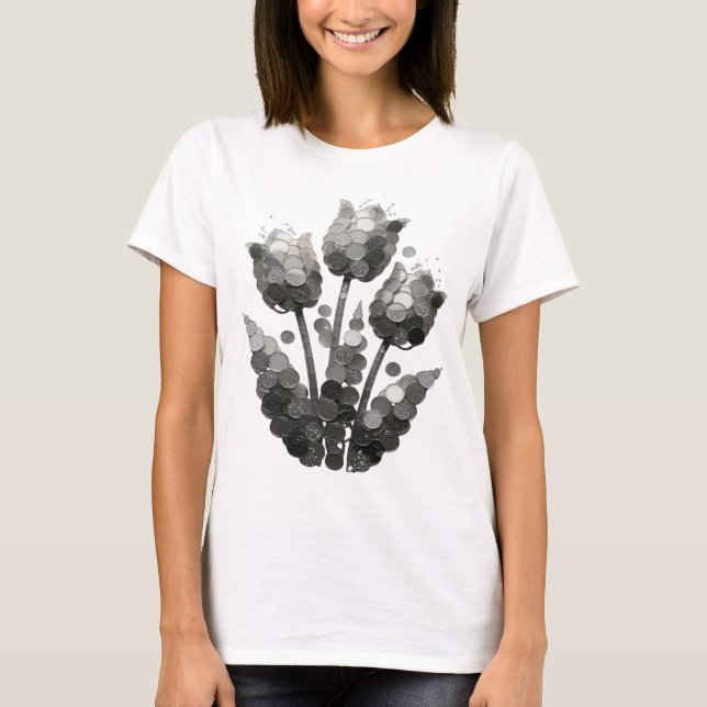 Frische graue ABSTRACT ART Statement Design T-Shirt (Vorderseite)