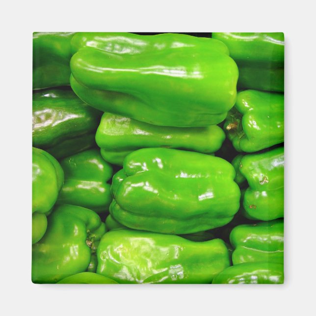 Frische grüne Capsicum Magnet (Vorne)