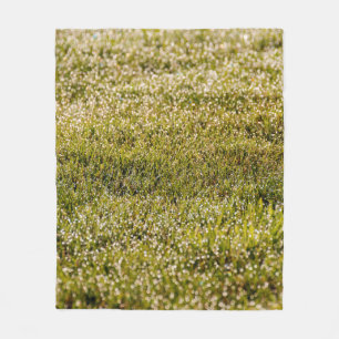 Frische grüne Rasenfläche mit Kakteen Fleecedecke