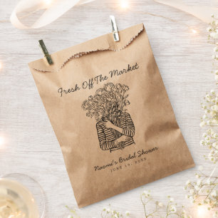 Frische Handgezeichnete Hochzeitsdusche Vom Markt Geschenktütchen