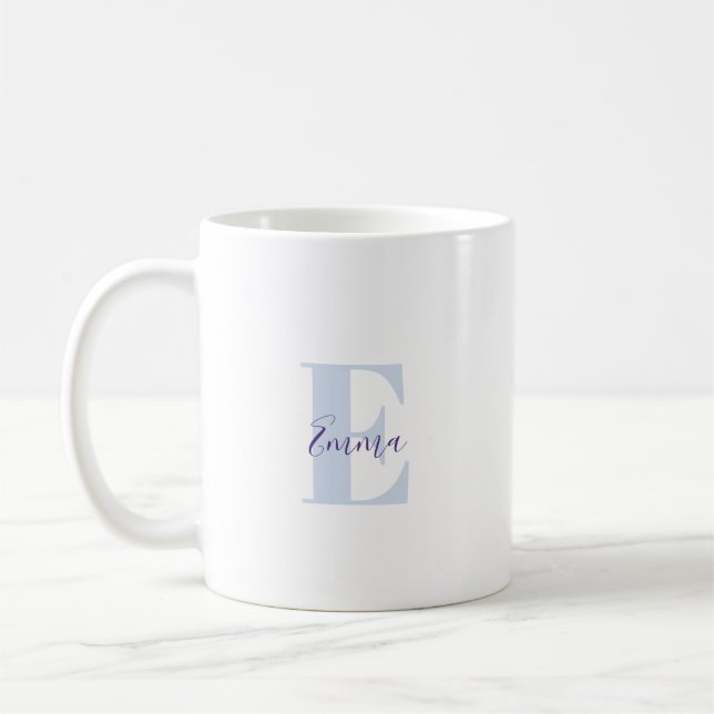 Frische, helle Tasse mit Monogram Inspiration (Links)