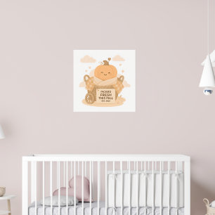 Frische Herbst-Kürbis-Niedlichkeit Kawaii Vibes Poster