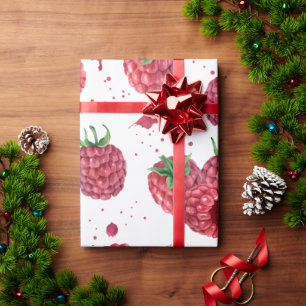 frische Himbeeren Geschenkpapier