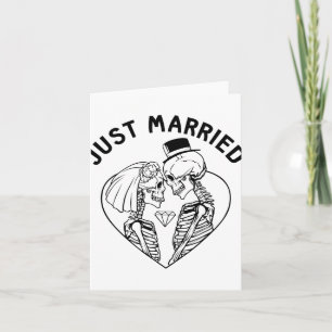 Frische Hochzeit Braut Bräutigam Skelett Paar Hall Karte