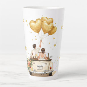 Frische Hochzeit Brautpaar Milchtasse