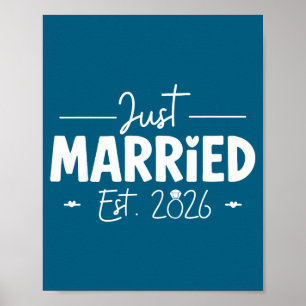 Frische Hochzeit Ehepaar Neuvermählte Braut Bräuti Poster