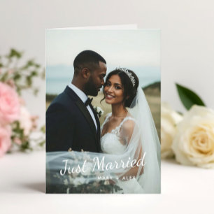 Frische Hochzeit Faltempfang mit Foto Einladung