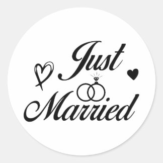 Frische Hochzeit, Flitterwochen-Paare Runder Aufkleber