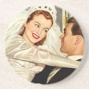 Frische Hochzeit Frischvermählte, glückliche Braut Getränkeuntersetzer