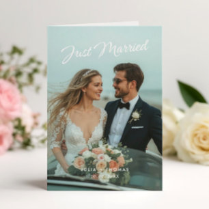 Frische Hochzeit Gefaltete Foto-Ankündigung Einladung