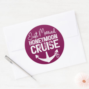Frische Hochzeit Honeymoon Kreuzfahrt Ring passend Runder Aufkleber