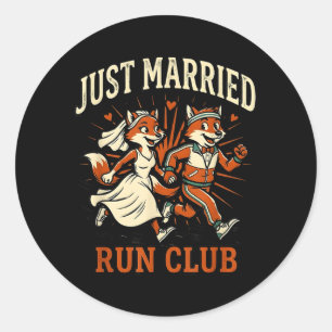 Frische Hochzeit Laufclub Hochzeits Läufer Paar Hu Runder Aufkleber