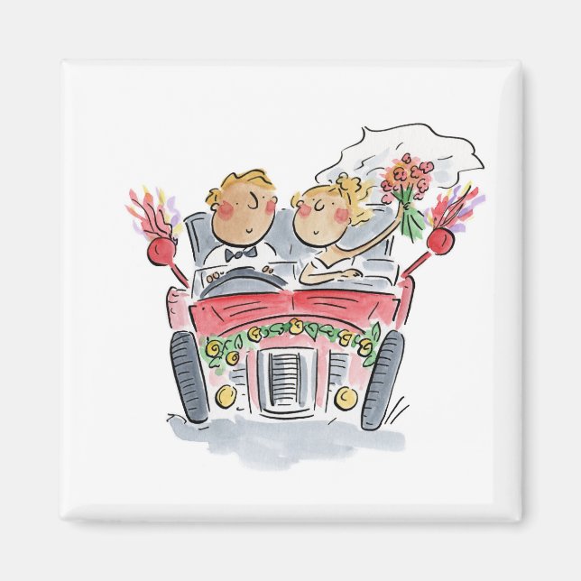 Frische Hochzeit Magnet (Vorne)