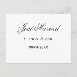 Frische Hochzeit mit Namen des Paares Datum Jahr H Postkarte