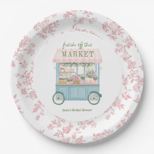 Frische Hochzeits-Party im Stil des Farmers Market Pappteller
