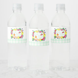 Frische Hochzeitsdusche direkt vom Markt Wasserflaschenetikett