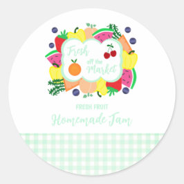 Frische Hochzeitsdusche Selbstgemachte Marmelade v Runder Aufkleber